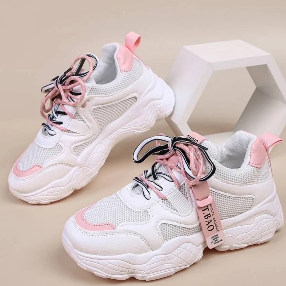 Romwe Lace up Chunky Sneakers